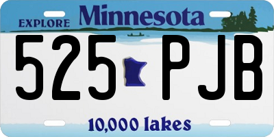 MN license plate 525PJB