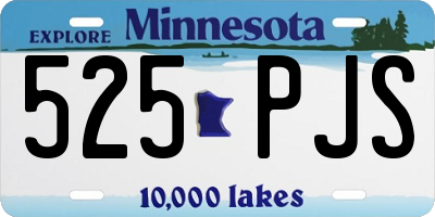 MN license plate 525PJS