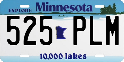 MN license plate 525PLM