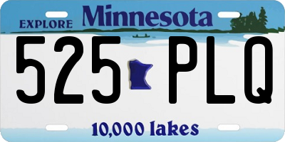 MN license plate 525PLQ