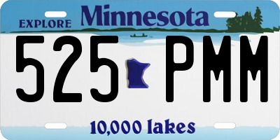MN license plate 525PMM