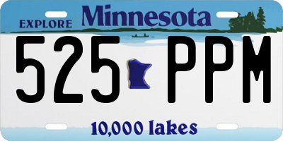 MN license plate 525PPM