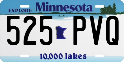 MN license plate 525PVQ