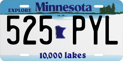 MN license plate 525PYL
