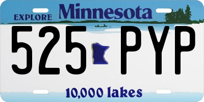 MN license plate 525PYP