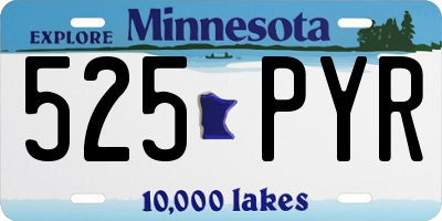 MN license plate 525PYR