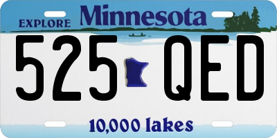 MN license plate 525QED
