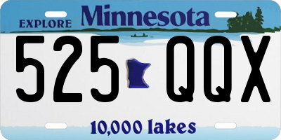 MN license plate 525QQX