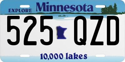 MN license plate 525QZD