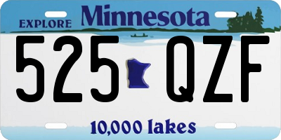 MN license plate 525QZF