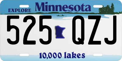 MN license plate 525QZJ