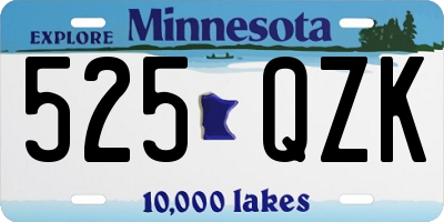 MN license plate 525QZK