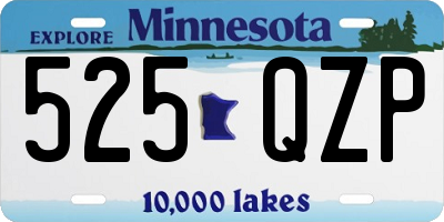 MN license plate 525QZP