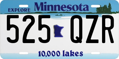 MN license plate 525QZR