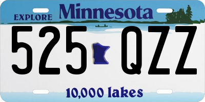 MN license plate 525QZZ