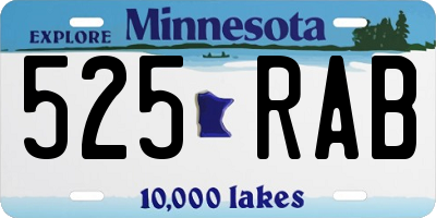 MN license plate 525RAB