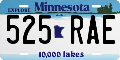 MN license plate 525RAE