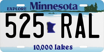 MN license plate 525RAL