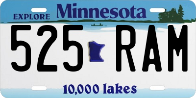 MN license plate 525RAM