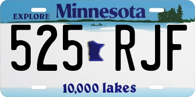 MN license plate 525RJF