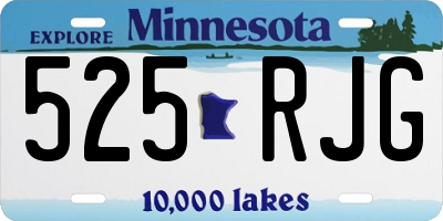 MN license plate 525RJG