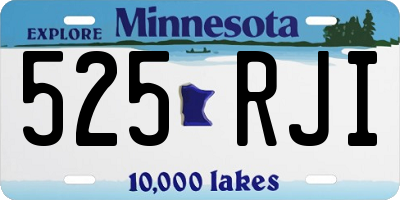 MN license plate 525RJI