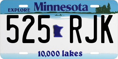 MN license plate 525RJK