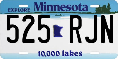 MN license plate 525RJN