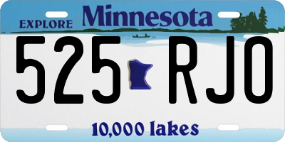 MN license plate 525RJO