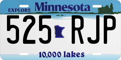 MN license plate 525RJP
