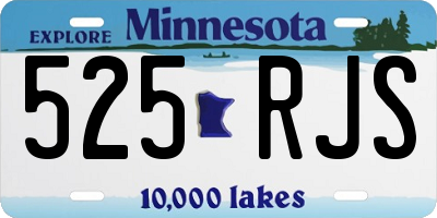MN license plate 525RJS