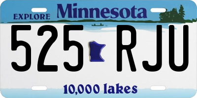 MN license plate 525RJU