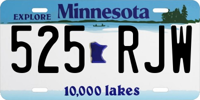 MN license plate 525RJW
