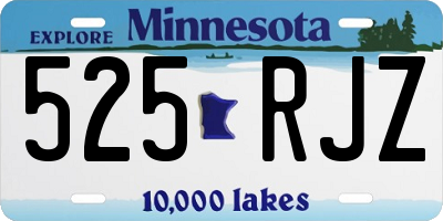 MN license plate 525RJZ