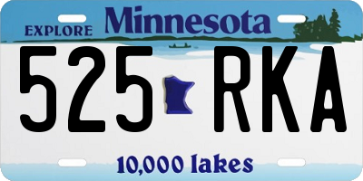 MN license plate 525RKA