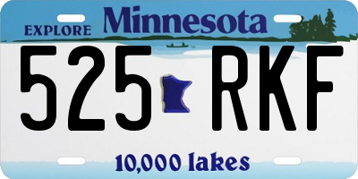 MN license plate 525RKF