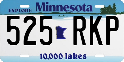 MN license plate 525RKP