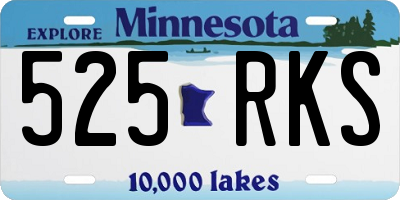 MN license plate 525RKS