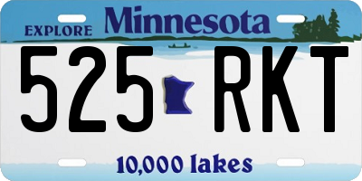 MN license plate 525RKT