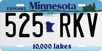 MN license plate 525RKV
