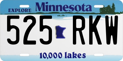 MN license plate 525RKW