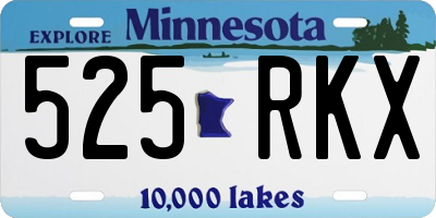 MN license plate 525RKX