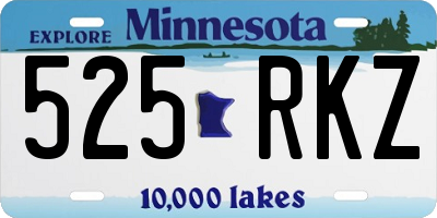 MN license plate 525RKZ