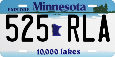 MN license plate 525RLA