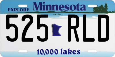 MN license plate 525RLD