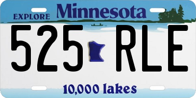 MN license plate 525RLE