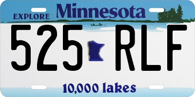MN license plate 525RLF