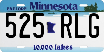 MN license plate 525RLG