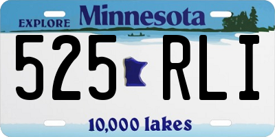 MN license plate 525RLI