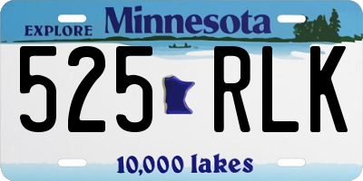 MN license plate 525RLK